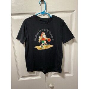 Under Armour Boys Size XS Short Sleeve Cotton Holiday Santa Graphic tee Shirt